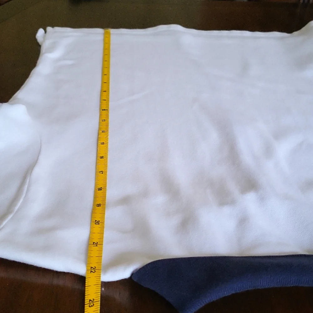 Ralph Lauren Polo Jeans Shirt,White/Navy. Girls XL/Womens Small.